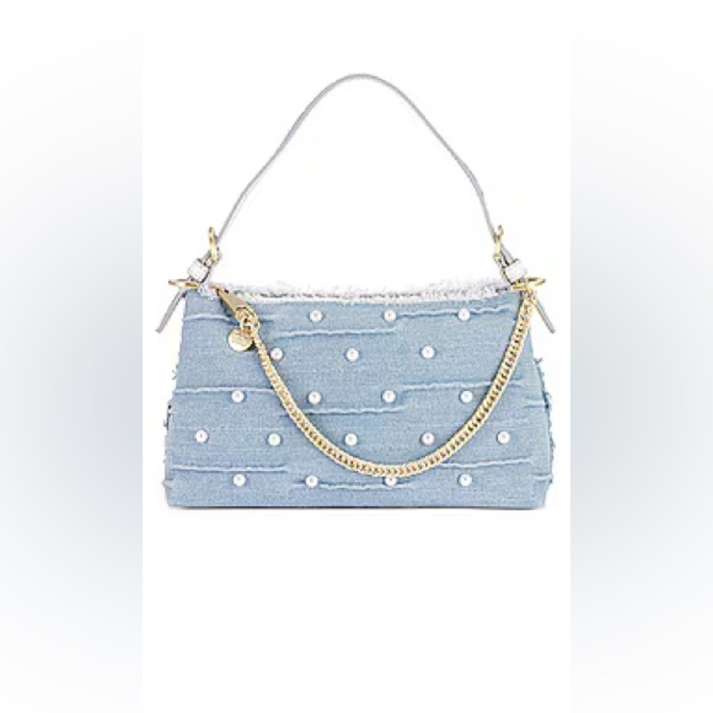 Zac Posen - Denim Crossbody with Pearls - NWT - Picture 2 of 4